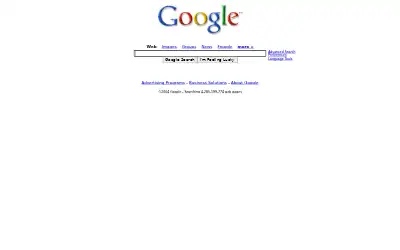 google.com in 2004
