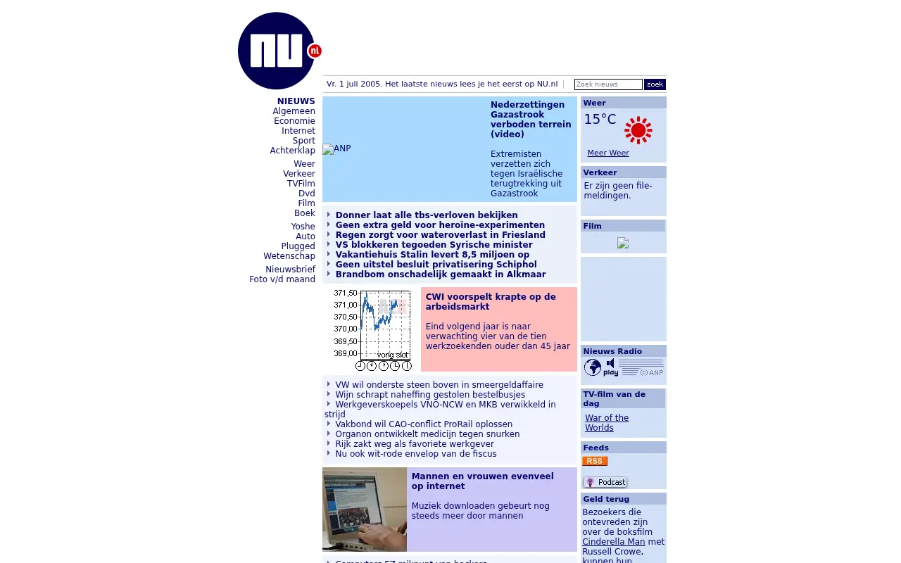 nu.nl on July 1, 2005