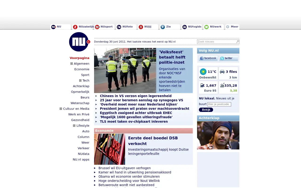nu.nl on June 30, 2011