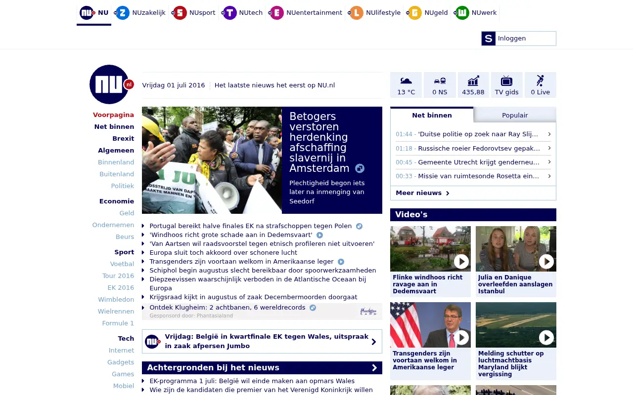 nu.nl on June 30, 2016