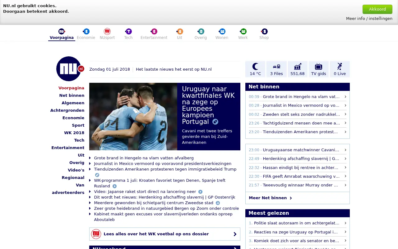 nu.nl on July 1, 2018