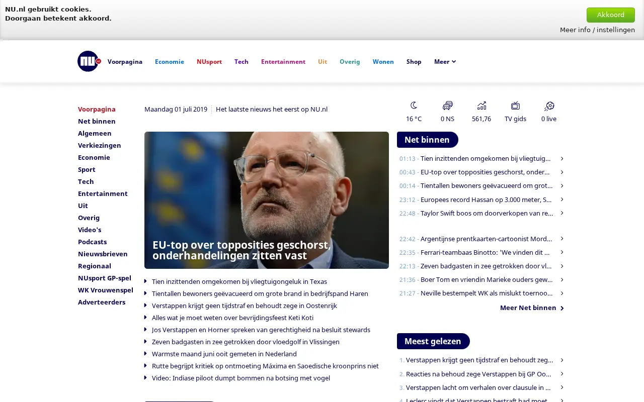 nu.nl in 2019