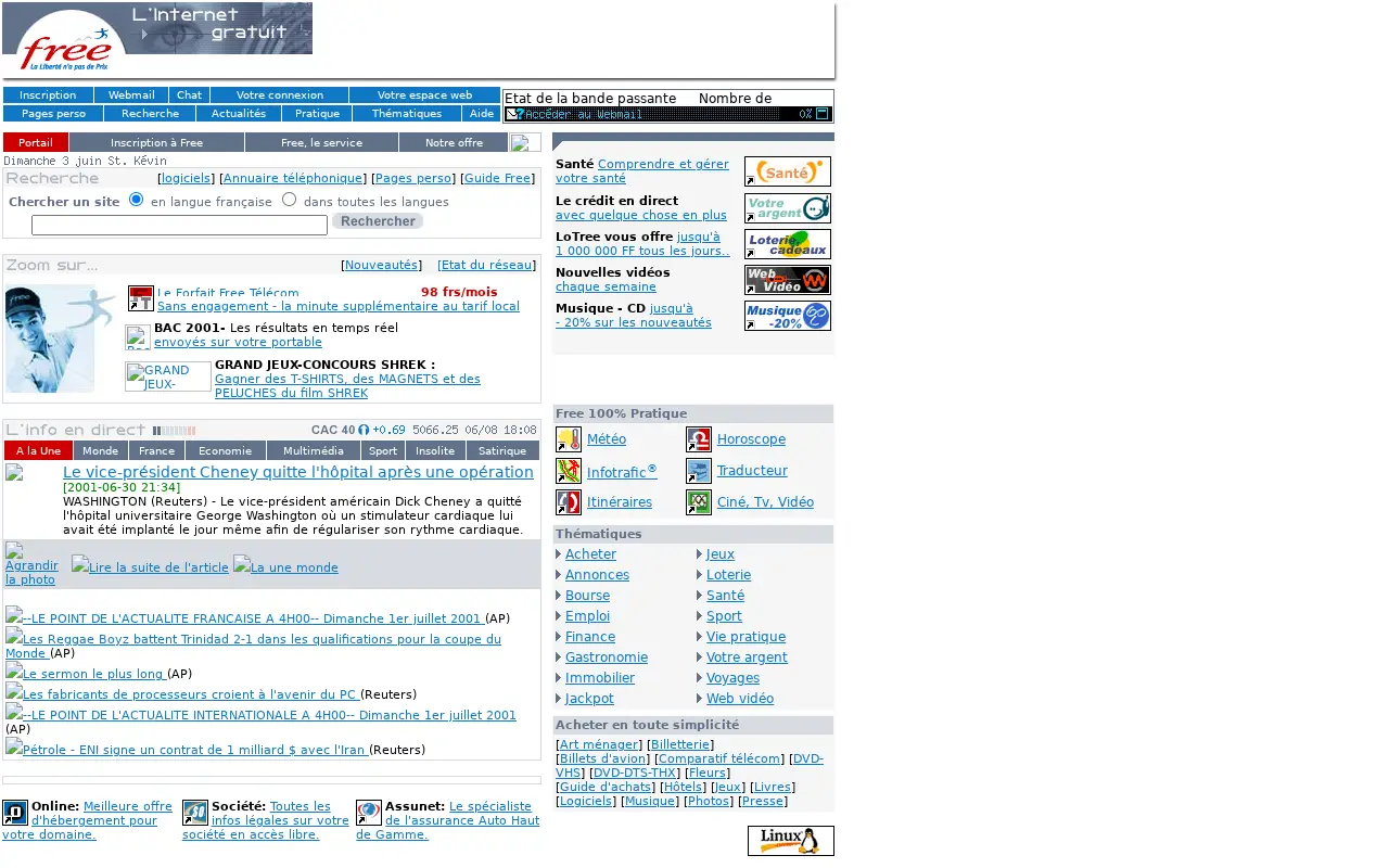 free.fr in 2001