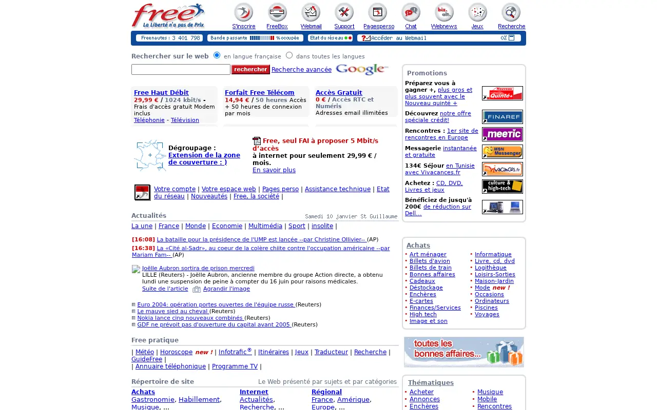 free.fr in 2004