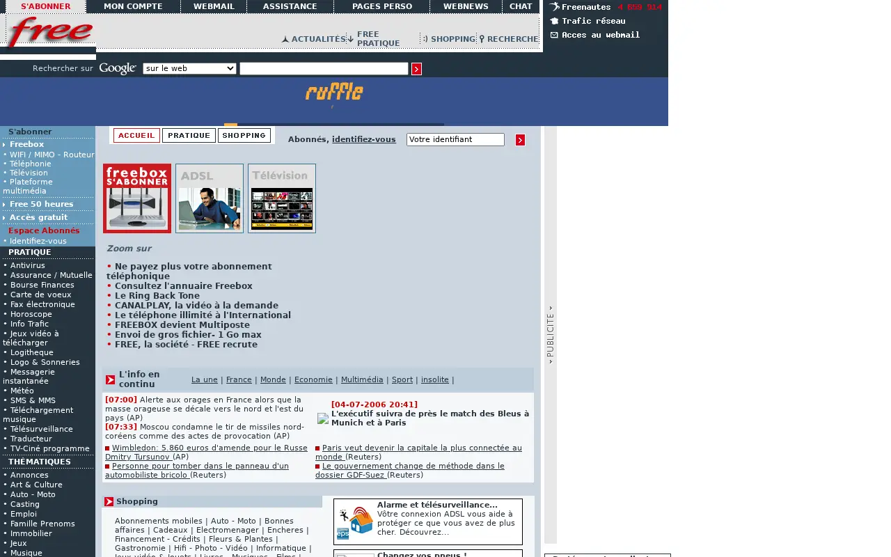 free.fr in 2006