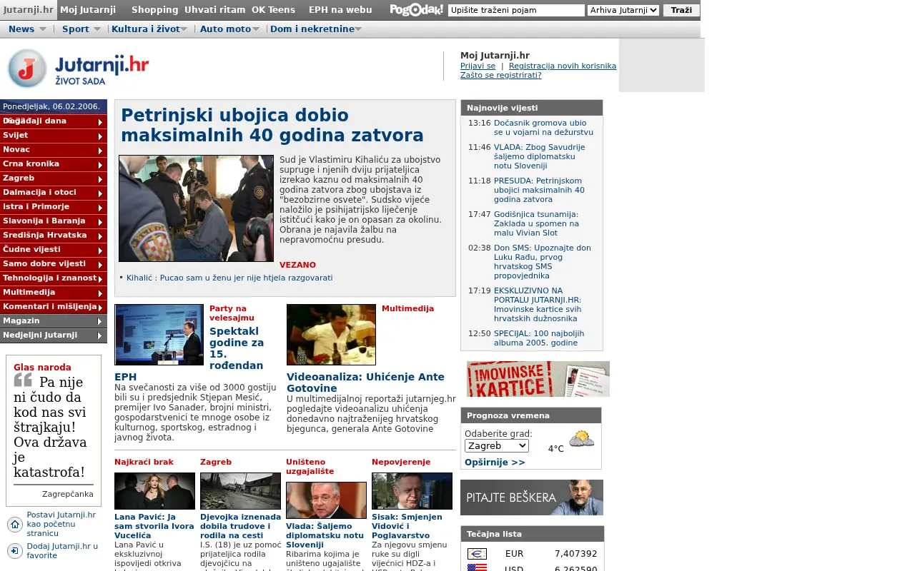 jutarnji.hr in 2005