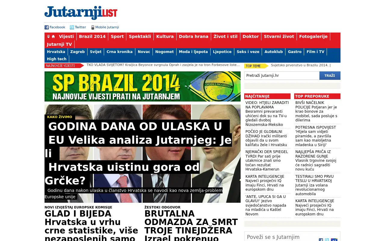 jutarnji.hr in 2014