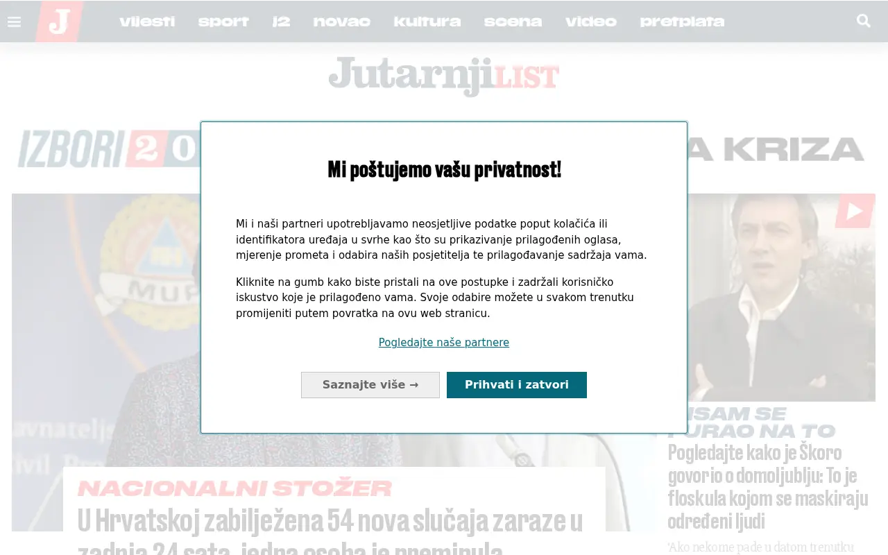 jutarnji.hr in 2020