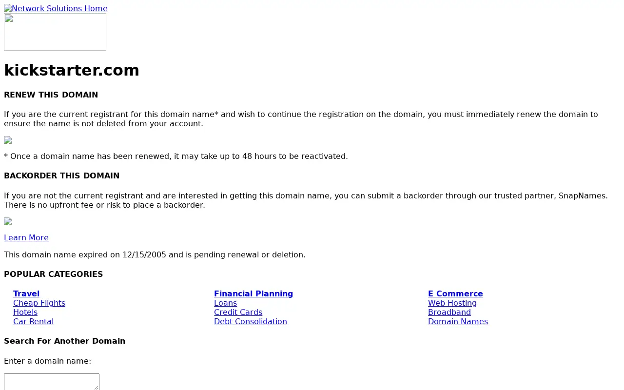 kickstarter.com in 2006