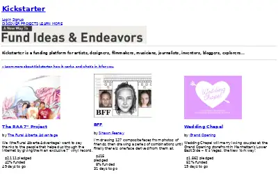 kickstarter.com in 2009