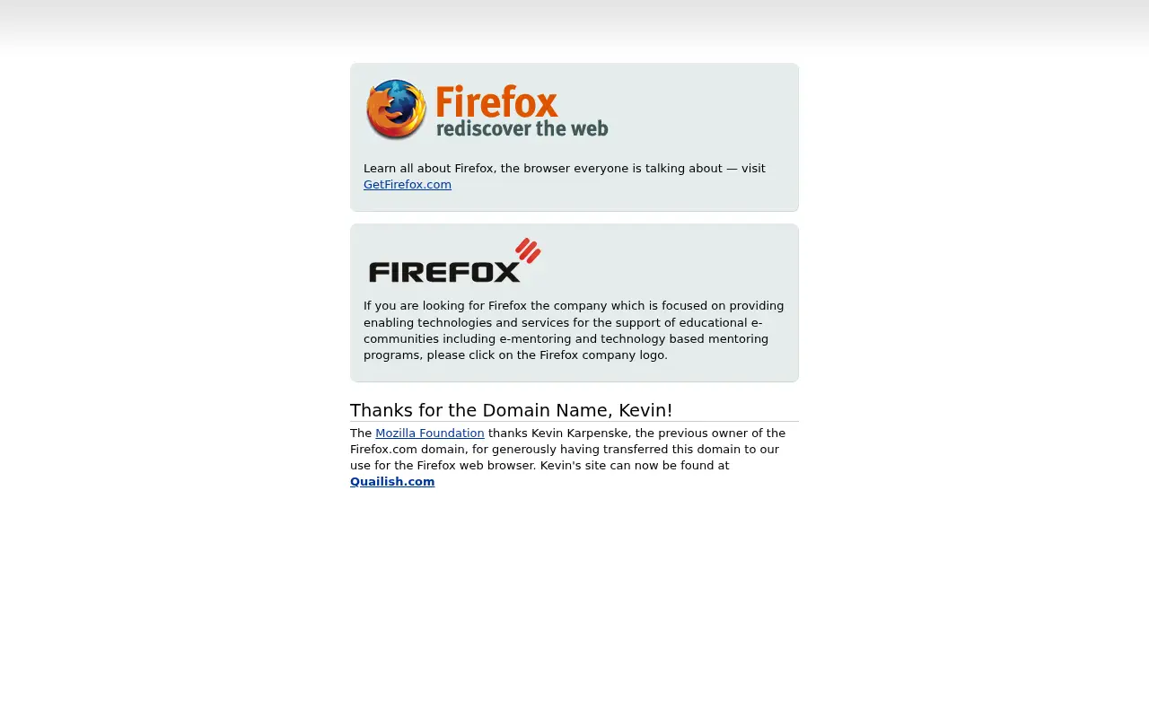 firefox.com in 2005