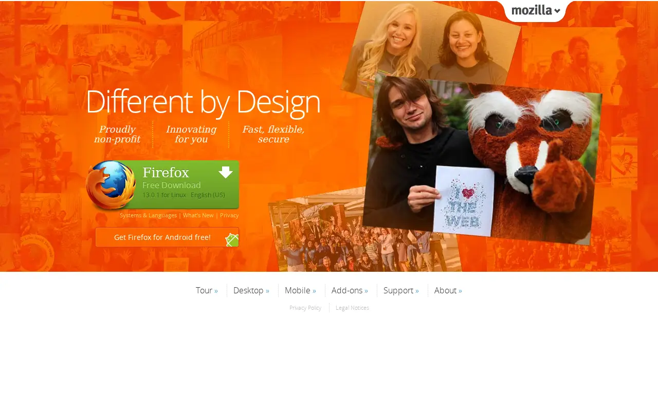 firefox.com in 2012