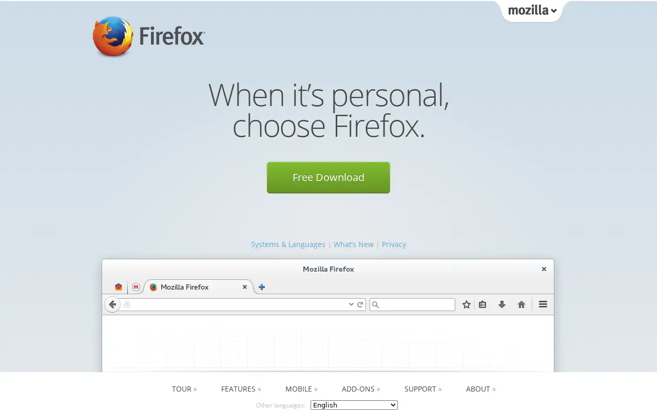 firefox.com in 2015