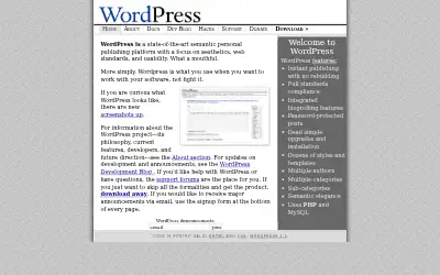 wordpress.org in 2004