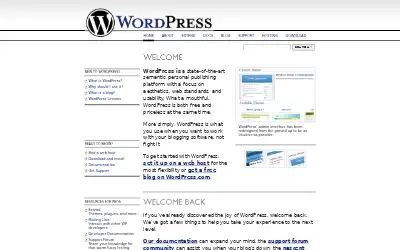 wordpress.org in 2006