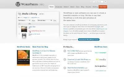 wordpress.org in 2011