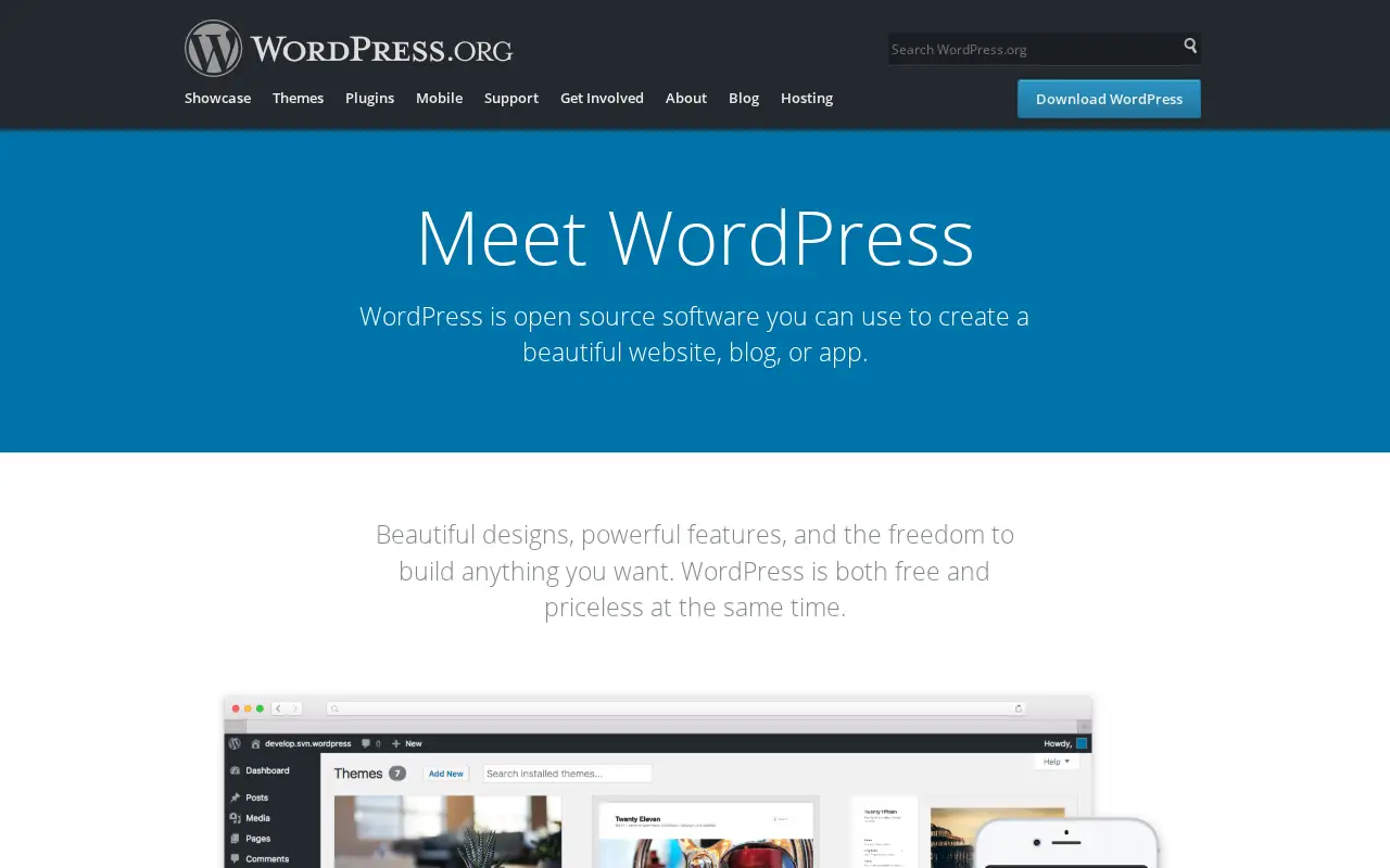 wordpress.org in 2017