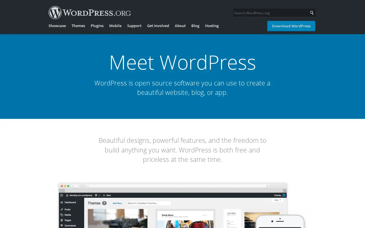 wordpress.org in 2018