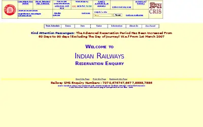 indianrail.gov.in in 2007