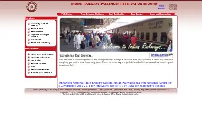 indianrail.gov.in in 2011