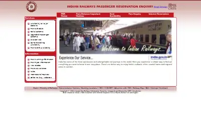 indianrail.gov.in in 2012
