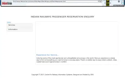 indianrail.gov.in in 2018