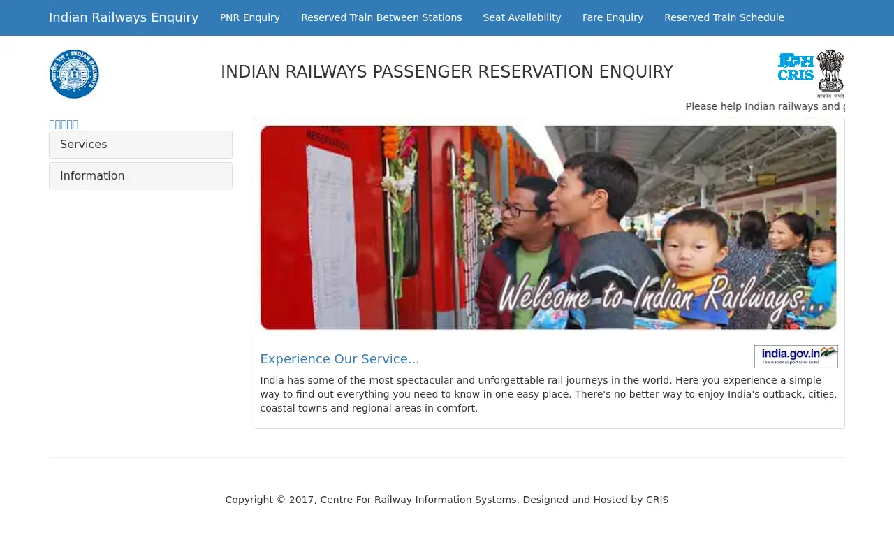 indianrail.gov.in on June 30, 2019