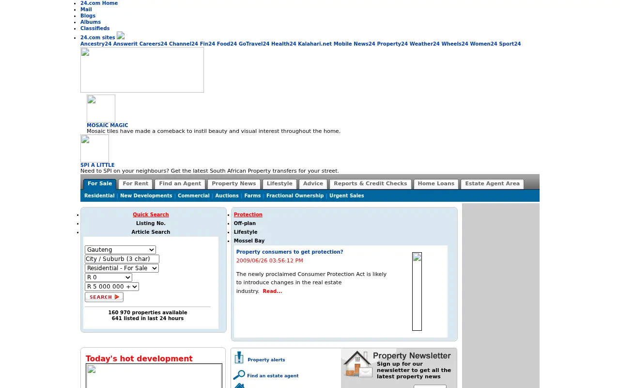 property24.com in 2009