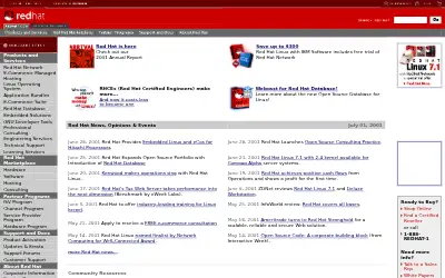 redhat.com in 2001