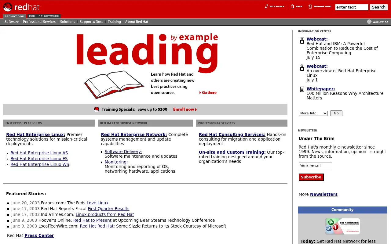 redhat.com on June 21, 2003