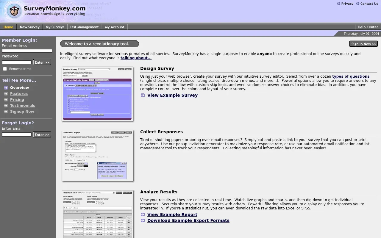 surveymonkey.com on July 1, 2004