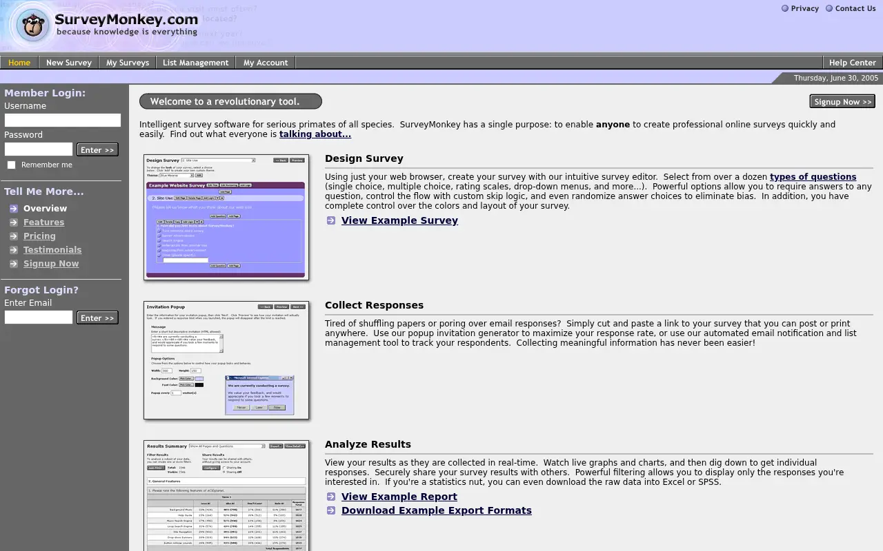 surveymonkey.com on July 1, 2005