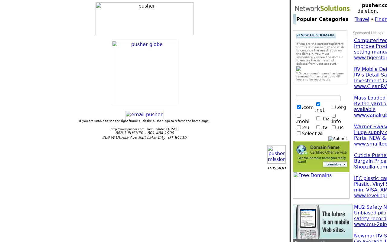pusher.com in 1998