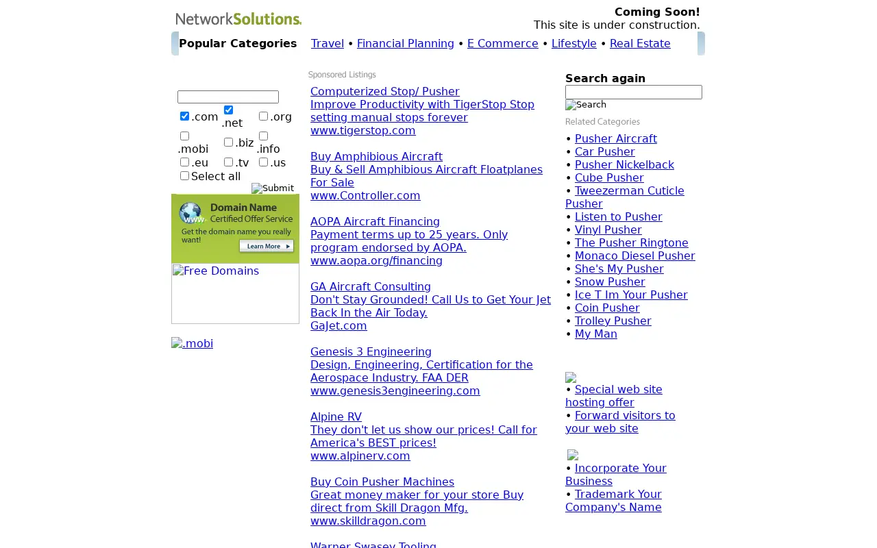 pusher.com in 2007