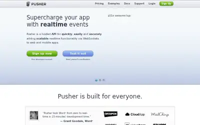 pusher.com in 2011