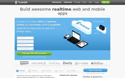 pusher.com in 2012