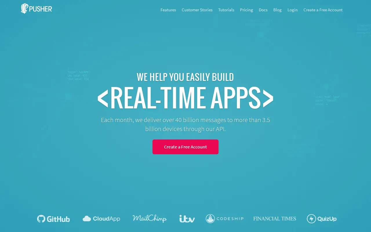 pusher.com in 2015