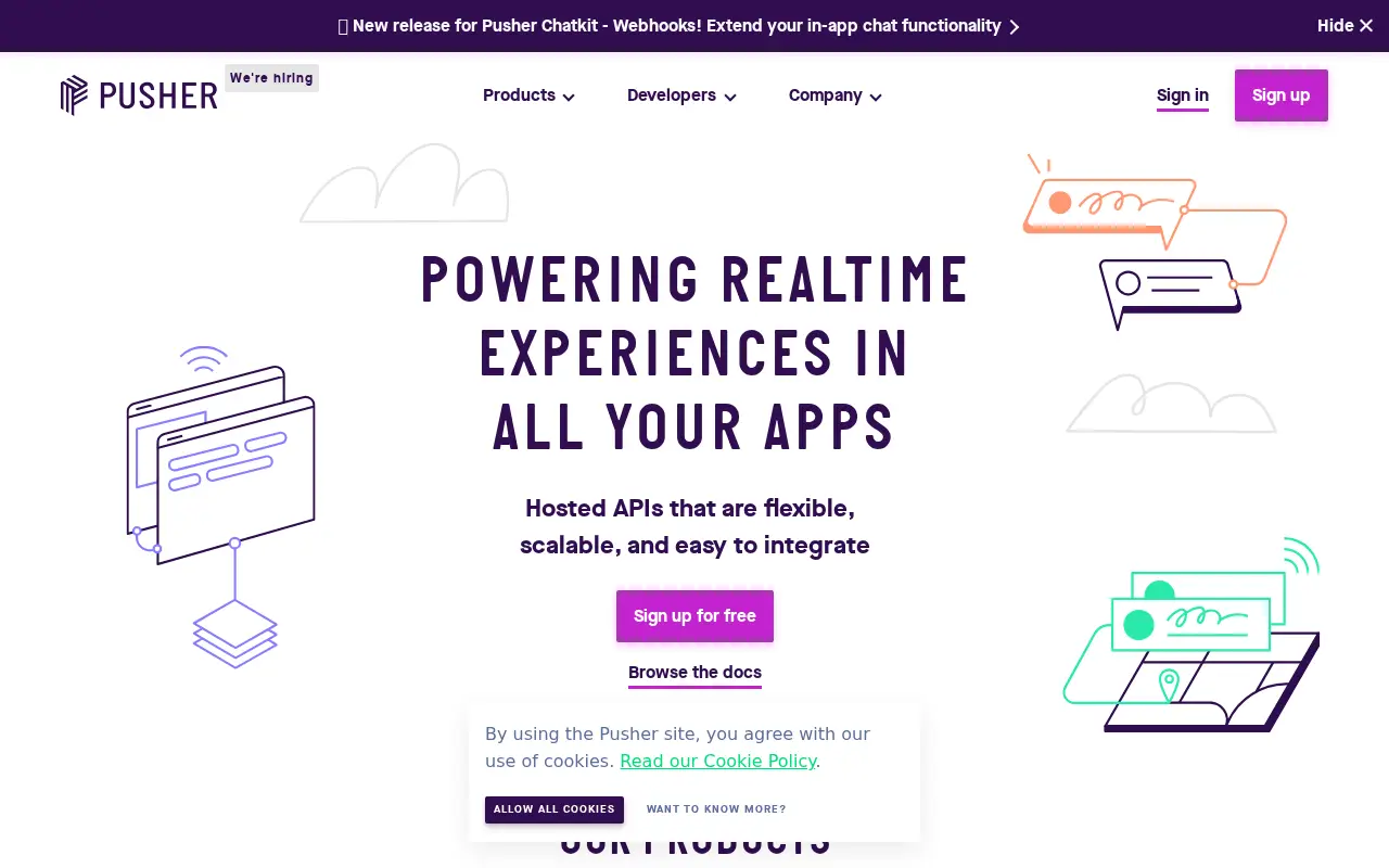 pusher.com in 2019