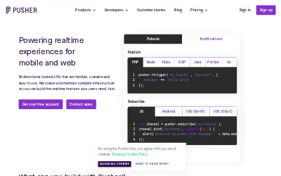 pusher.com in 2020