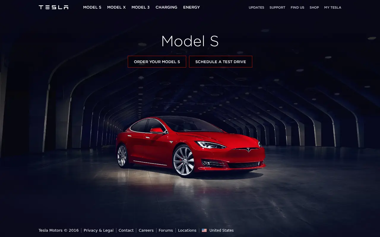 tesla.com on July 1, 2016