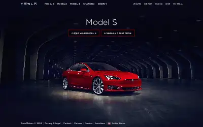tesla.com in 2016