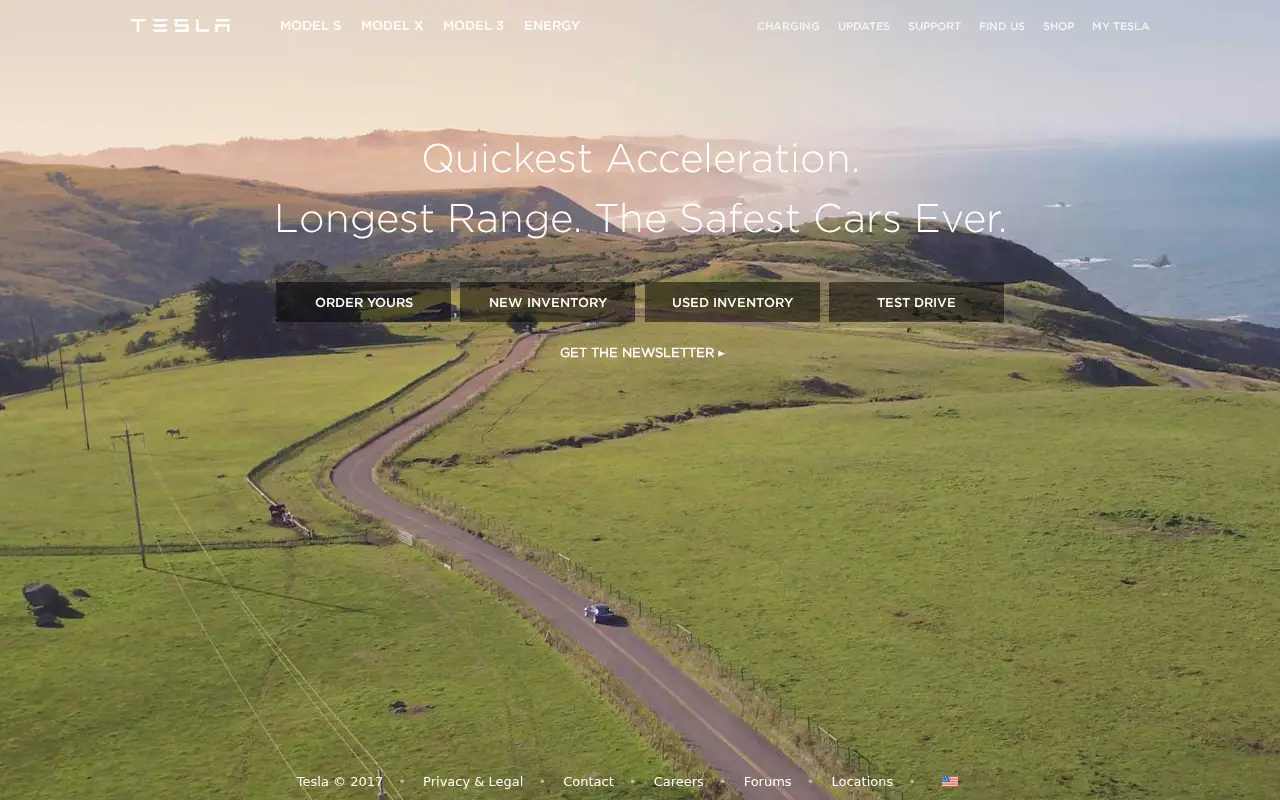 tesla.com on July 1, 2017