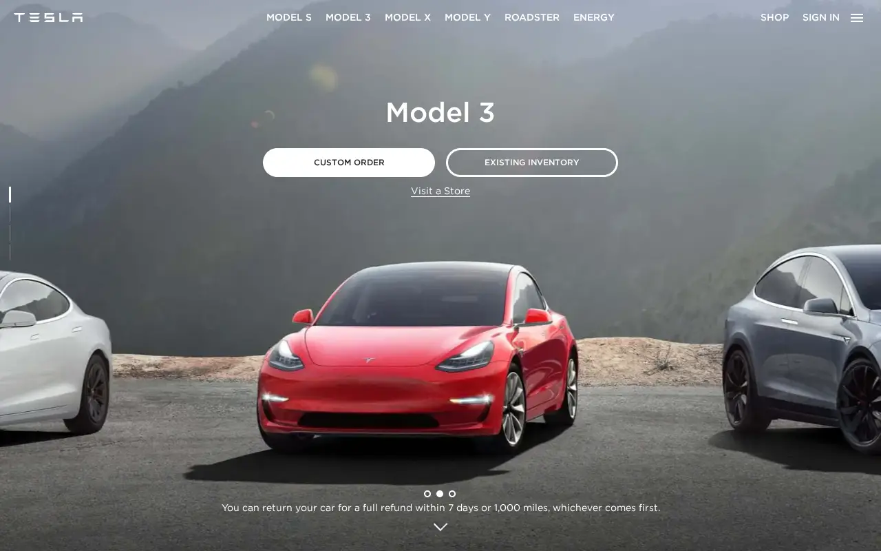 tesla.com on July 1, 2019