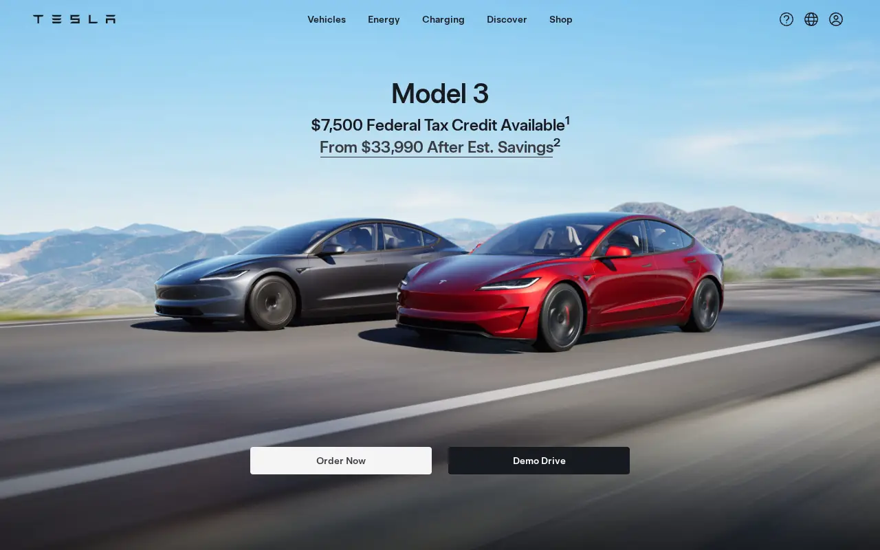 tesla.com in 2024