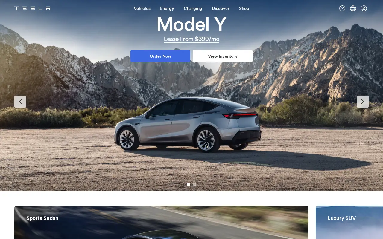 tesla.com in 2025