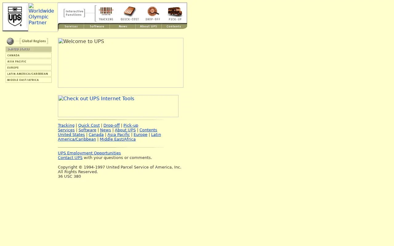 ups.com in 1997