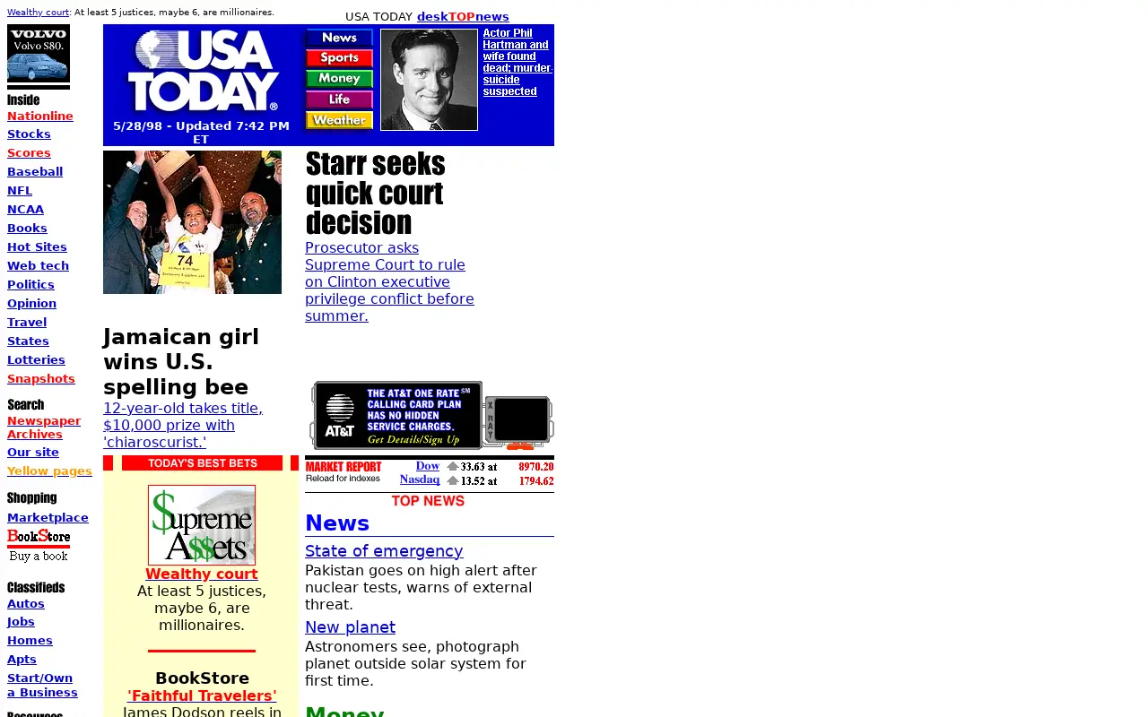 usatoday.com in 1998