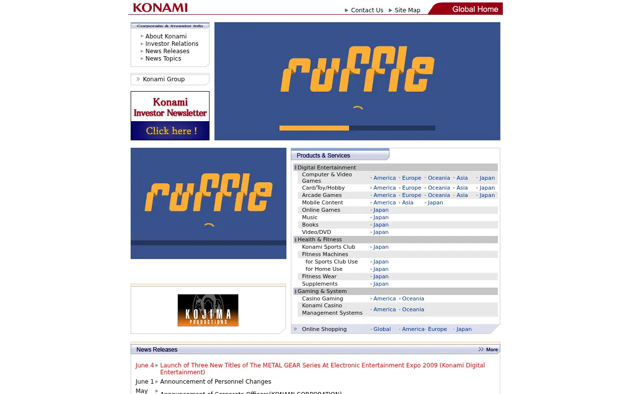 konami.net in 2009