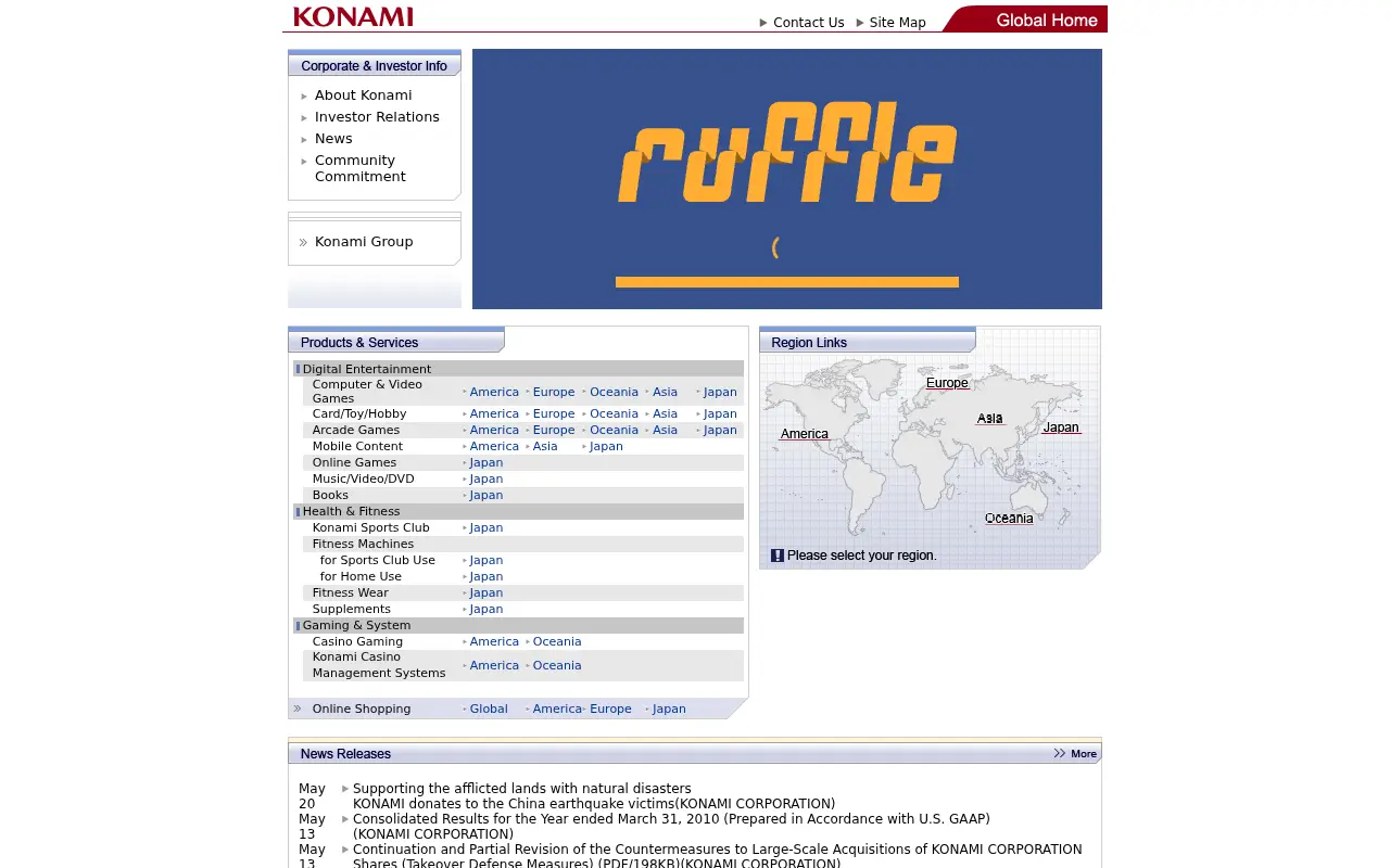 konami.net in 2010