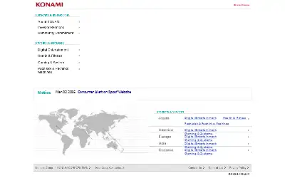 konami.net in 2015